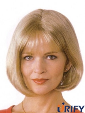 Blonde Bob Perücken UK Mit Monofilament Blonde Farbe Bobs Schnitte