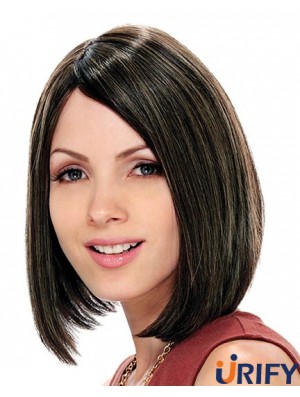 Gerade Kinnlänge Braun 11 Zoll Capless Fabulous Bob Perücken