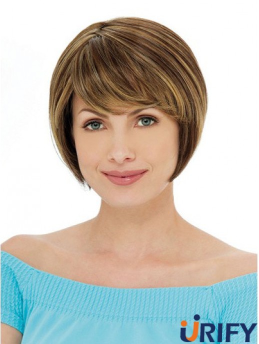 Capless Short Straight Auburn Ideale Bob Perücken