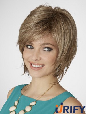 Gerade Kinnlänge Blond 10 Zoll Capless Durable Bob Perücken