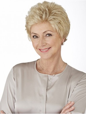 Glueless Lace Front Perücken mit Monofilament Curly Style Grey Cut