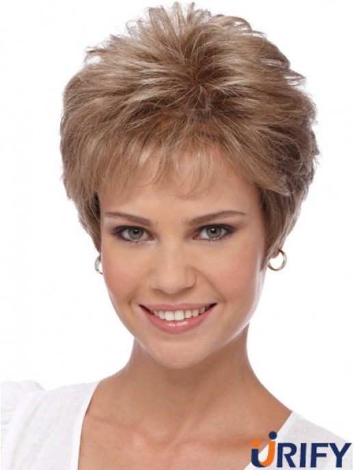Kurze Perücken für Frauen mit kappenlosen Boycuts, kurz geschnitten, gewellt