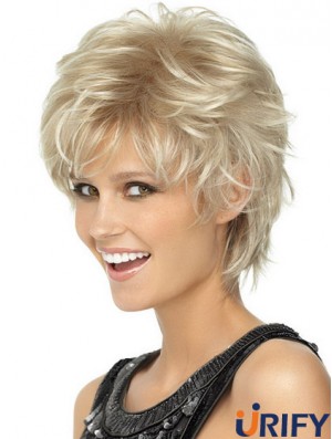 Blonde Perücken für Damen Kurz Blond