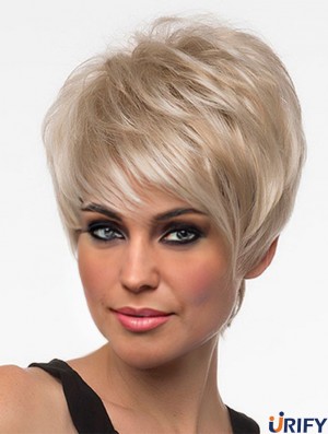 Perücken Online UK Blonde Farbe Mit Capless Cropped Länge