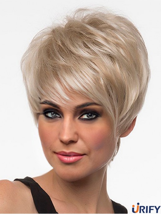 Perücken Online UK Blonde Farbe Mit Capless Cropped Länge