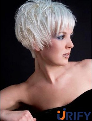 Synthetische Haarperücken mit kappenlosen Boycuts von kurzer Länge