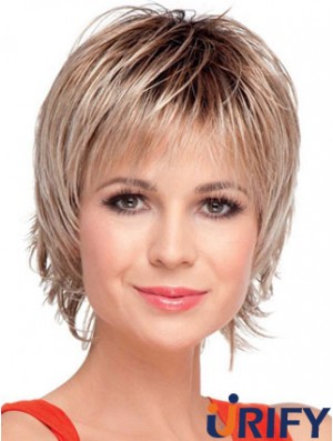 Boycuts Straight Blonde Capless Amazing Short Perücken