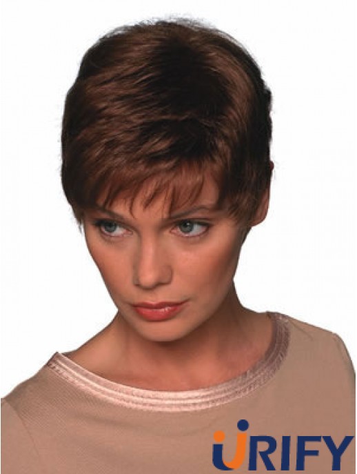 Boycuts Straight Auburn Capless Soft Short Perücken
