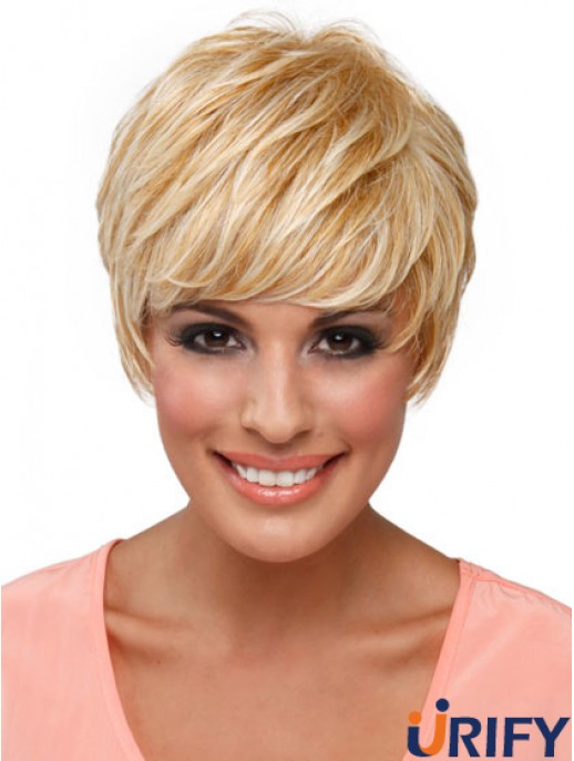 Boycuts Straight Blonde Capless Top Kurze Perücken