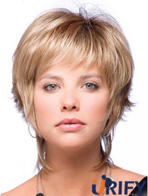 Boycuts Straight Blonde Capless Schöne kurze Perücken