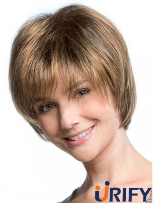 Bobs Straight Blonde Capless freche kurze Perücken