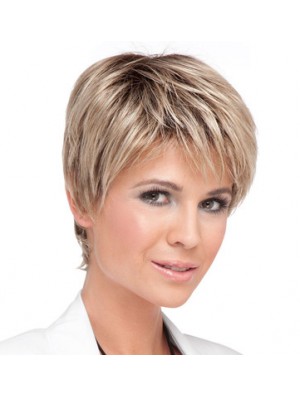 5 Zoll unglaubliche gerade Boycuts blonde kurze Perücken