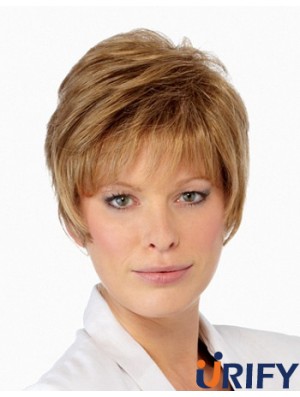 Boycuts Cropped Blonde Straight Erstaunliche Petite Perücken