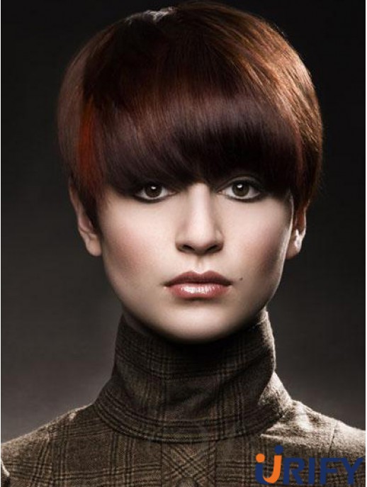 Boycuts Straight Auburn Capless Hochwertige kurze Perücken