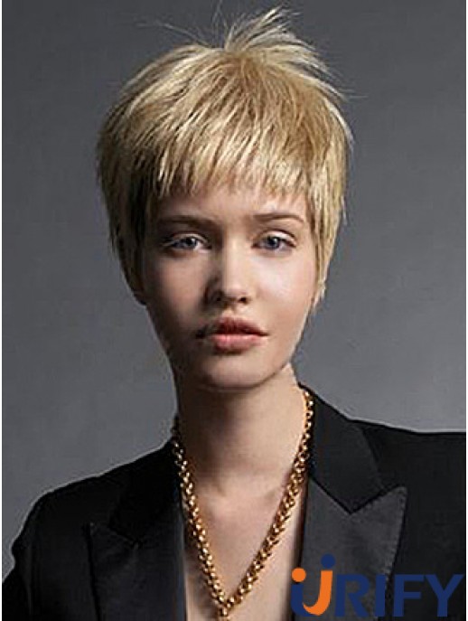 Boycuts Straight Blonde Capless Fabulous Short Perücken