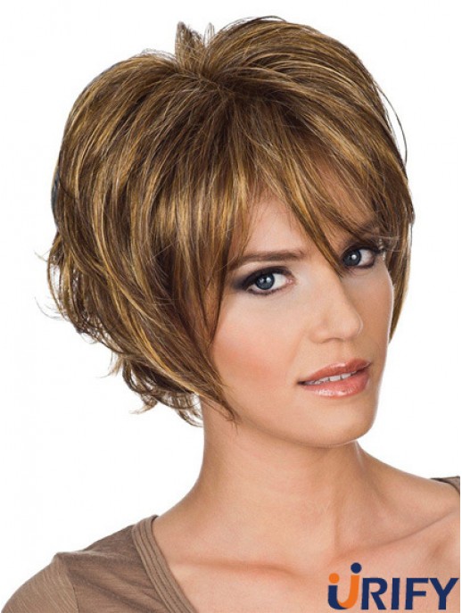 Layered Wavy Auburn Capless Amazing Short Perücken