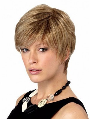 Boycuts Straight Blonde Capless Stilvolle kurze Perücken