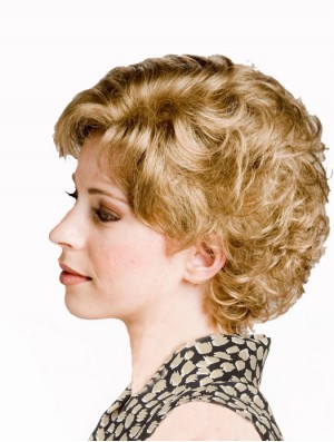 Curly Blonde Sassy Short Classic Perücken