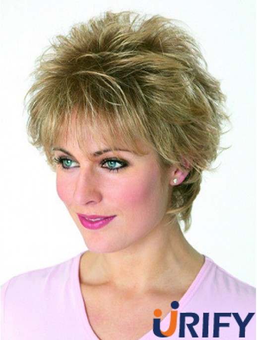 Boycuts Wellige Blonde Capless Günstigste Kurze Perücken