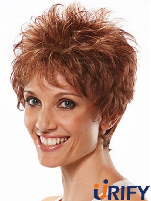 Boycuts Wavy Auburn Capless Flexibility Kurze Perücken