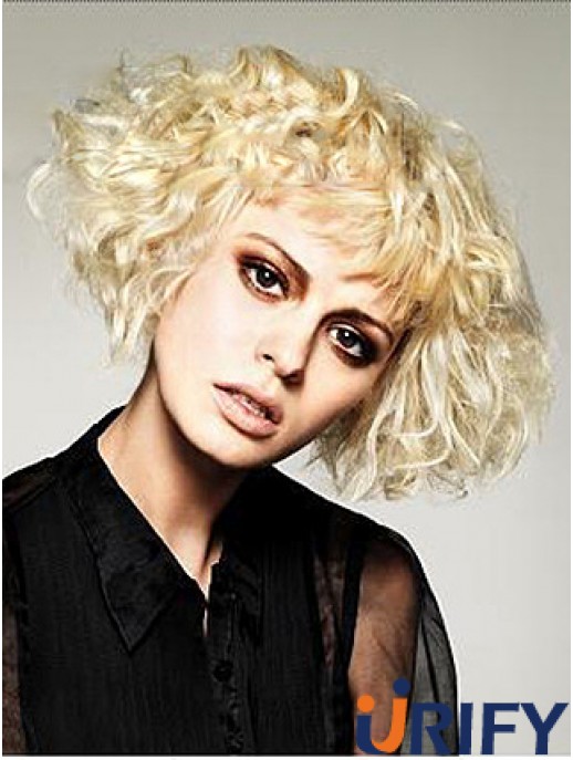 Layered Wavy Blonde Capless Schöne kurze Perücken