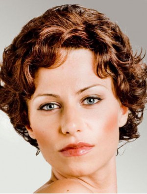 Curly Auburn Günstige kurze klassische Perücken
