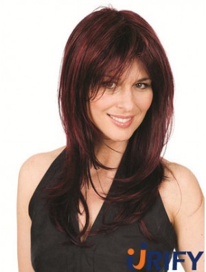 Discount Auburn Straight mit Pony Capless Long Perücken