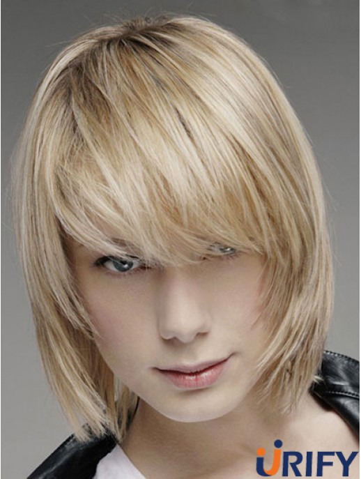 Brown Lace Front Straight Men Handgebunden und Mono Top Echthaar Perücke
