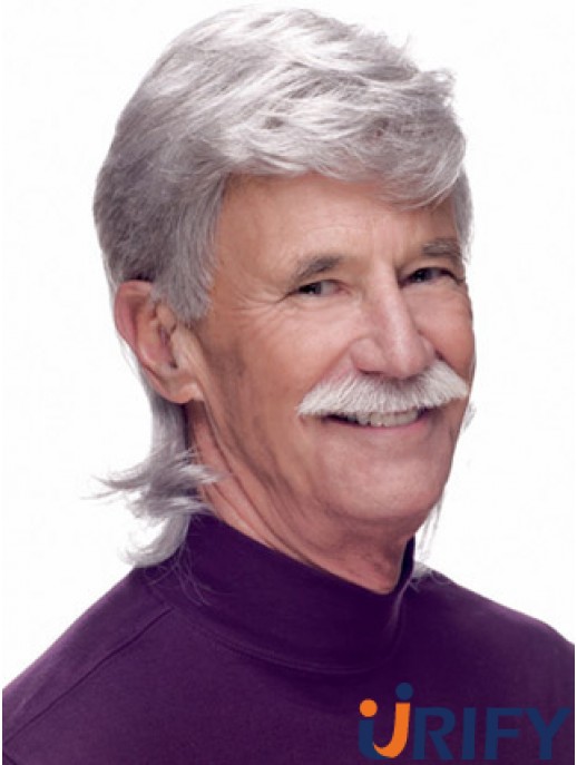Lacr Front Synthetic 8  inchShort Straight Monofilament Toupee