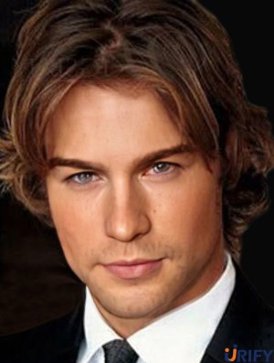 Wave Lace Front Brown Remy Mensch kurze Herren Haar Perücken