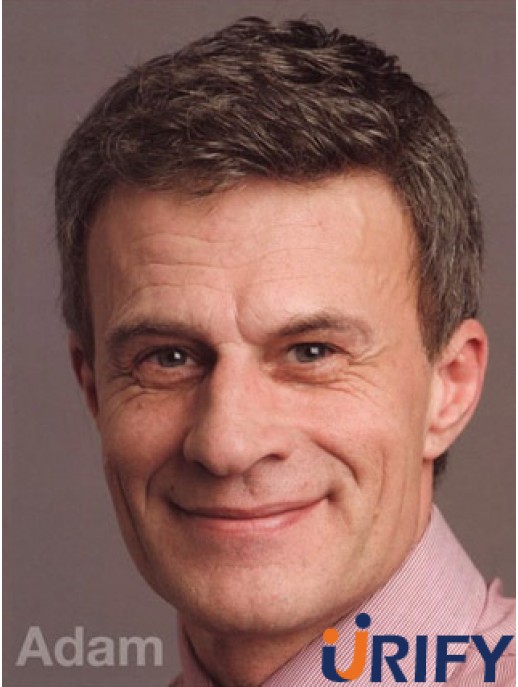 Kurze gerade gerade billigste Herren Haar Toupee