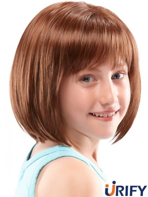 Kinderperücken UK Lace Front Chin Länge mit synthetischen