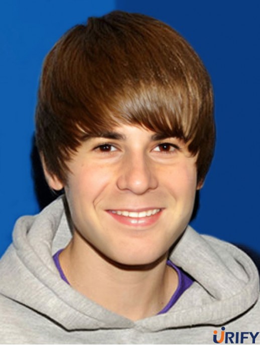 Auburn Lace Front Remy Menschen Straight Man Perücken UK