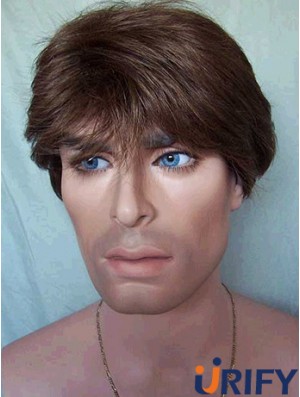 Capless Straight Brown Shory Schöne Perücke für den Menschen