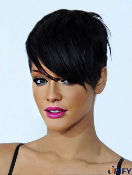 Kurze  Perücken Boycuts Cropped Length Black Farbe