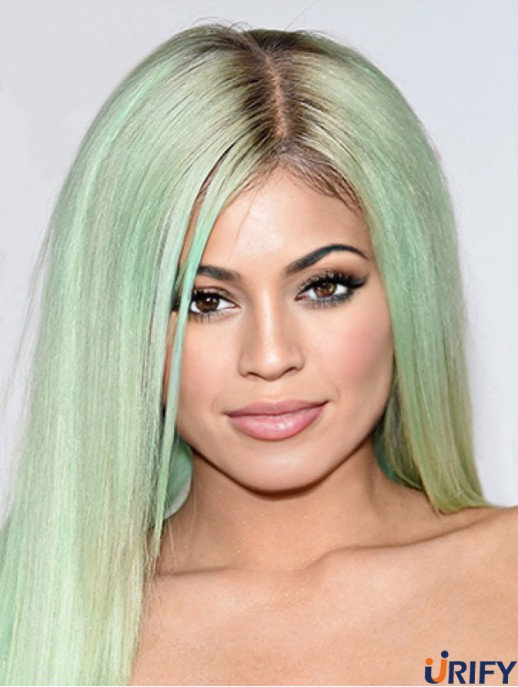 Mode 18 Zoll lange gerade ohne Pony Capless Kylie Jenner Perücken