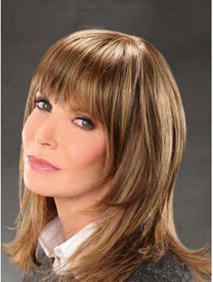 Schulterlange Straight Bobs Lace Front Brown Exquisite 14 Zoll  Perücken