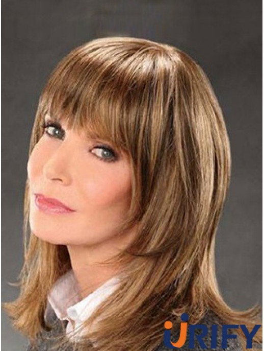 Schulterlange Straight Bobs Lace Front Brown Exquisite 14 Zoll  Perücken