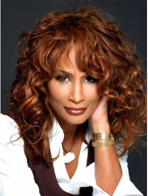 Auburn Long Wavy Mit Pony Lace Front 16 Zoll Beverly Johnson Perücken