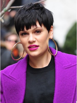 4,5 Zoll Best Black Cropped Straight Boycuts  Perücken