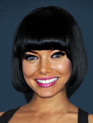 8 Zoll Black Straight Bobs Kinnlänge Modische Nicki Minaj Perücken