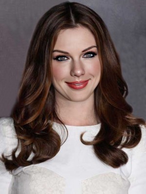 Auburn Long Wavy ohne Pony Capless 22 Zoll  Perücken