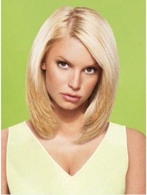 12 Zoll No-Fuss Blonde Short Straight Layered Jessica Simpson Perücken