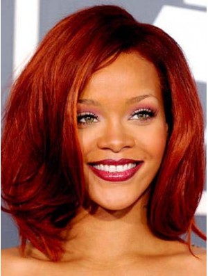 Red Wavy Without Bangs Spitzenfront 12 Zoll New  Perücken