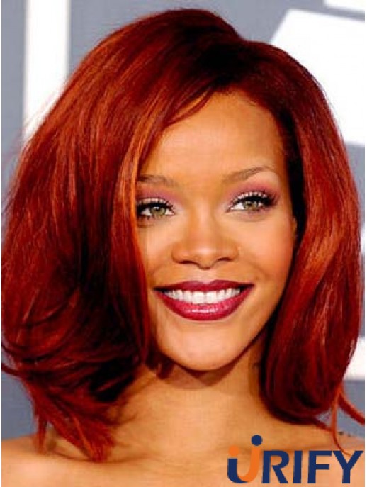Red Wavy Without Bangs Spitzenfront 12 Zoll New  Perücken