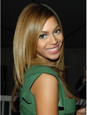 Brown Long Straight ohne Pony Lace Front 18 Zoll  Perücken