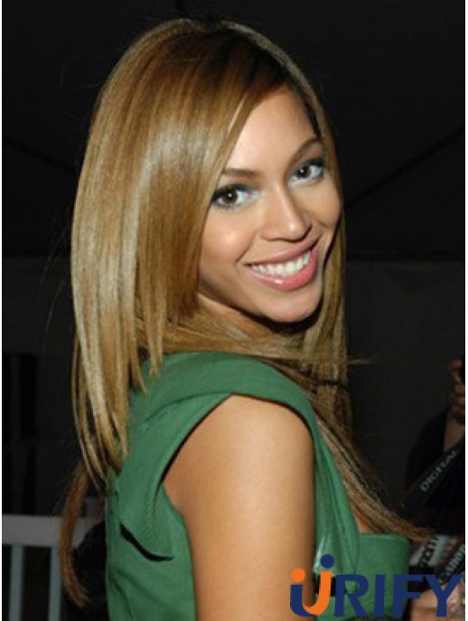 Brown Long Straight ohne Pony Lace Front 18 Zoll  Perücken