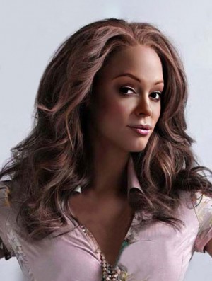 Auburn Wavy Layered Lace Front 16 Zoll besten Tyra Banks Perücken