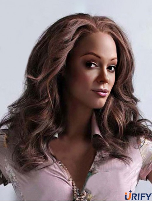 Auburn Wavy Layered Lace Front 16 Zoll besten Tyra Banks Perücken