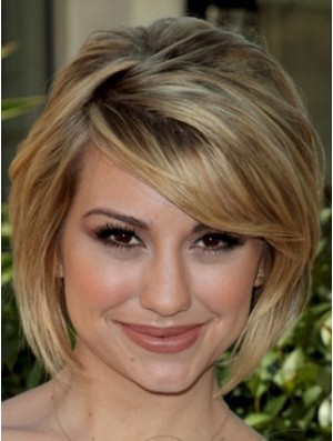 Neue blonde Kinnlänge gerade 10 Zoll Bobs Celebrity Perücken